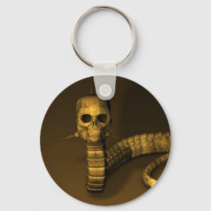 Skull Snake Keychain