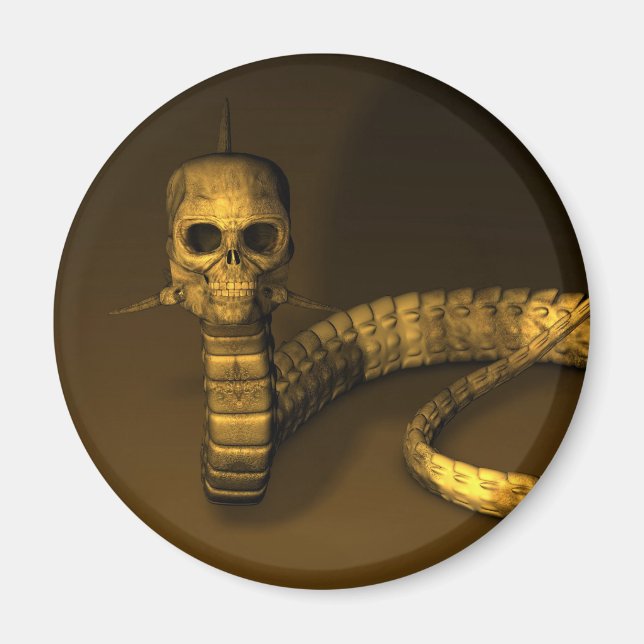 Skull Snake Magnet (Front)