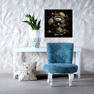 Skull, Snakes and Roses     Canvas Print