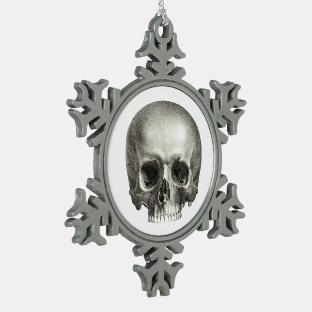 Skull Snowflake Ornament (Left)