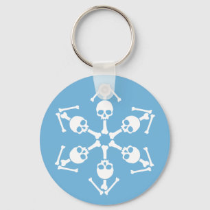 Skull Snowflakes Keychain