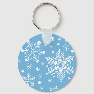 Skull Snowflakes Keychain