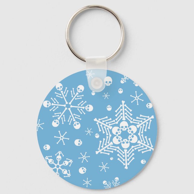 Skull Snowflakes Keychain (Front)