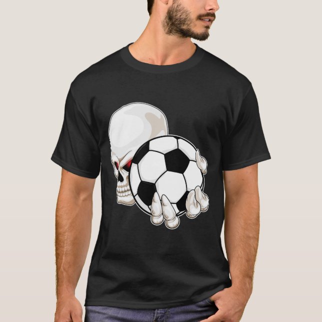 Skull Soccer player Soccer T-Shirt (Front)