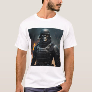 "Skull Soldier Tee: Defy with Style." T-Shirt