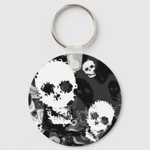 Skull Spectres B&W keychain