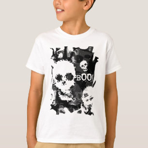 Skull Spectres B&W swirl 'Boo!' kid's t-shirt