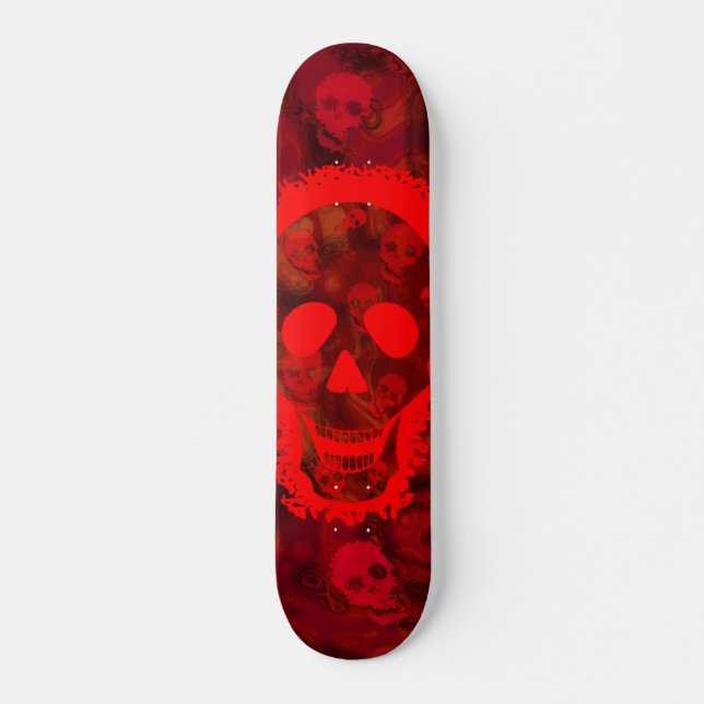 Skull Spectres Big Skull Red skateboard (Front)