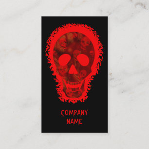 Skull Spectres Big Skull Red vertical red Business Card