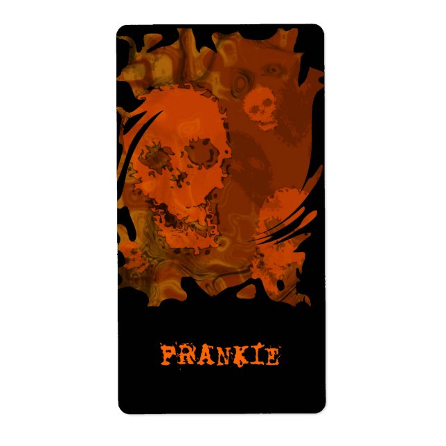 Skull Spectres Orange 'Name' label (Front)