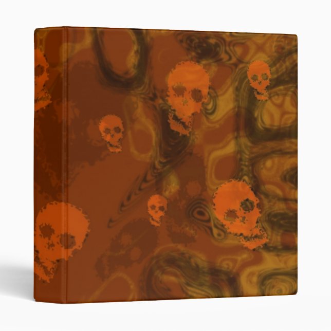 Skull Spectres Orange (small skull) binder (Front/Spine)