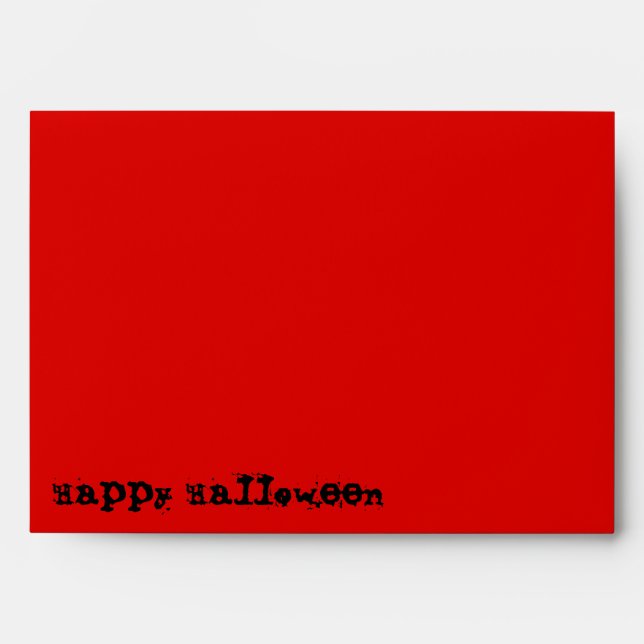 Skull Spectres Red  'Happy Halloween' envelope (Front)