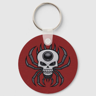 Skull Spider Keychain