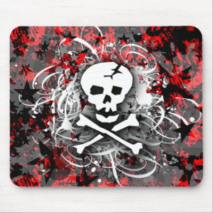 Skull Splatter Mouse Pad