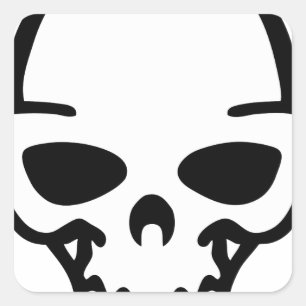 skull square sticker