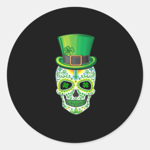 Skull St Patricks Day Irish Funny Saint Patricks D Classic Round Sticker