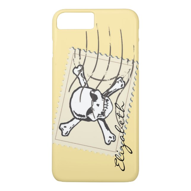 Skull Stamp Custom Monogram Case-Mate iPhone Case (Back)