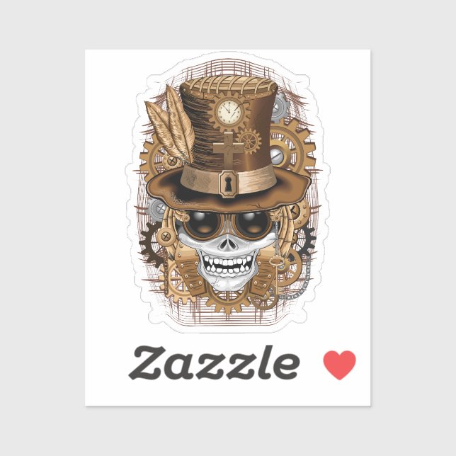 Skull Steampunk Voodoo Retro Machine (Sheet)