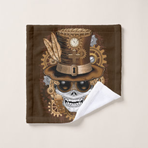 Skull Steampunk Voodoo Retro Machine Bath Towel Set