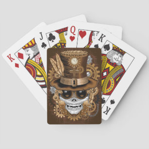 Skull Steampunk Voodoo Retro Machine Playing Cards