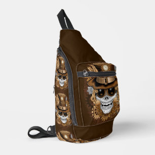 Skull Steampunk Voodoo Retro Machine Sling Bag