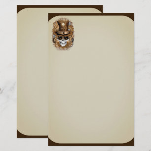 Skull Steampunk Voodoo Retro Machine Stationery