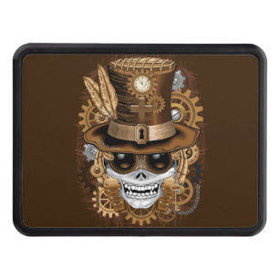 Skull Steampunk Voodoo Retro Machine Trailer Hitch Cover