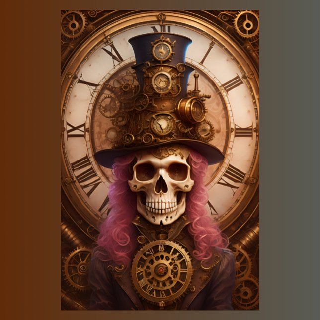 Skull Steampunk with clock tissue paper v1 (Creator Uploaded)