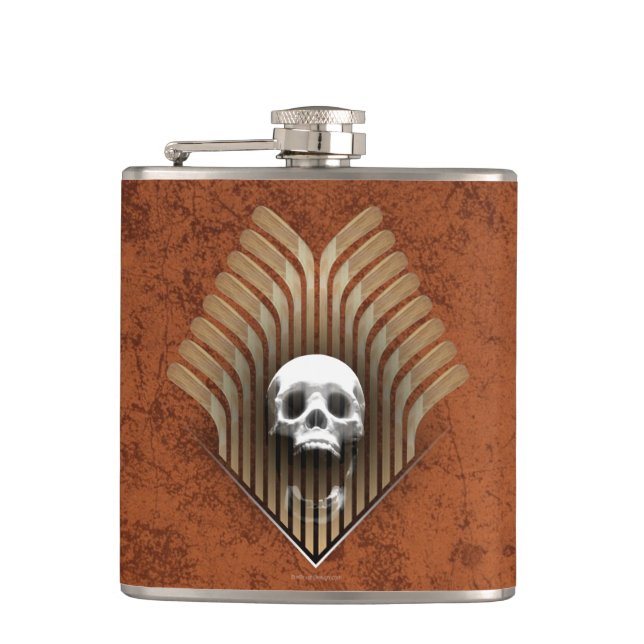 Skull & Sticks (Hockey) Hip Flask (Front)
