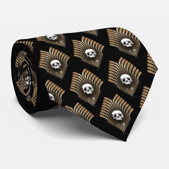 Skull & Sticks (Hockey) Tie (Rolled)
