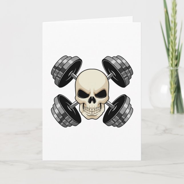 Skull Strength training Dumbbells Card (Front)