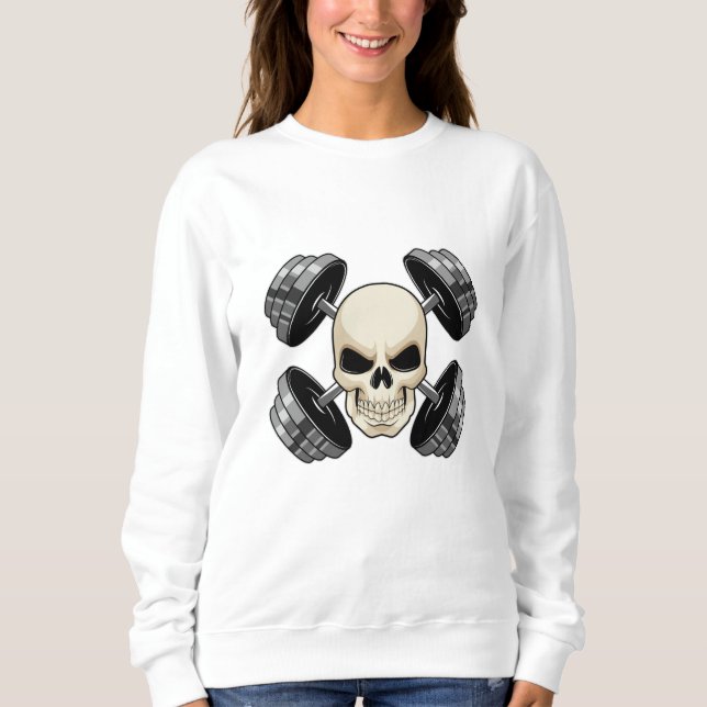 Skull Strength training Dumbbells Sweatshirt (Front)