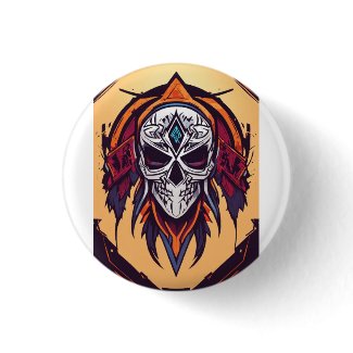 Skull & Strings: Rock & Roll Designs 1 Inch Round Button