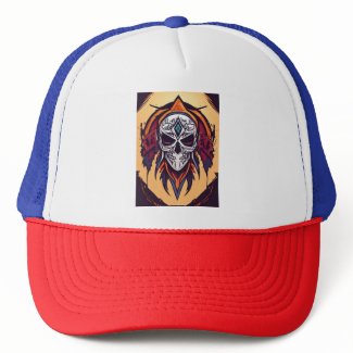 Skull & Strings: Rock & Roll T-Shirt Designs Trucker Hat