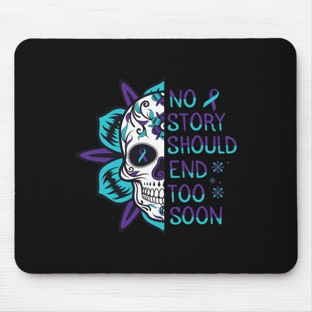 Skull Suicide Awareness Mental Health  Mouse Pad (Front)