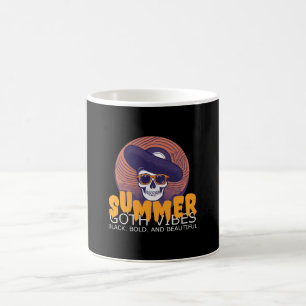 skull summer hat coffee mug
