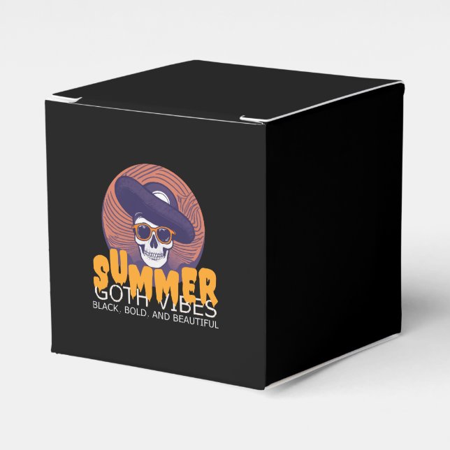 skull summer hat favor box (Front Side)