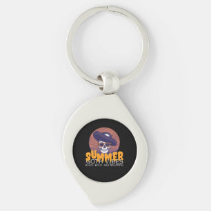 skull summer hat keychain
