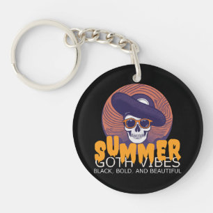 skull summer hat keychain