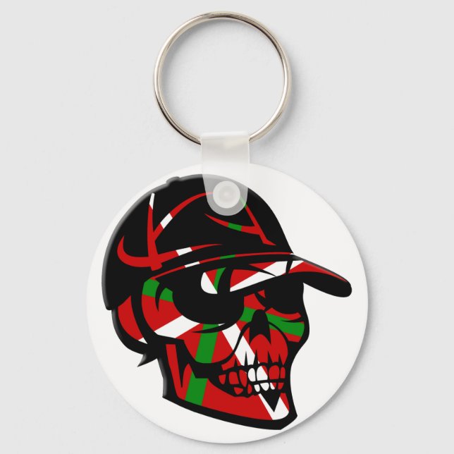 Skull surfeur Basque Keychain (Front)