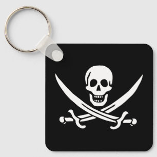 Skull & Swords Pirate flag of Calico Jack Keychain