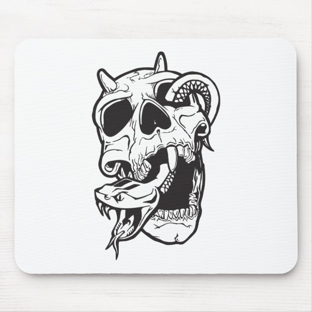 Skull Tattoo Mouse Pad (Front)
