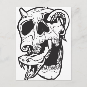 Skull Tattoo Postcard