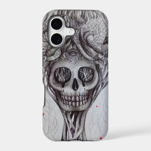 skull tattoo style iPhone tree roots head art