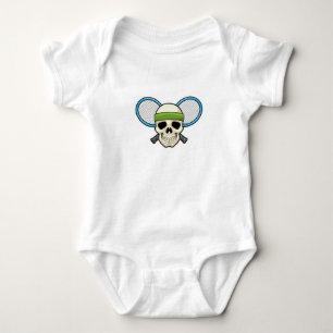Skull Tennis Tennis racket Baby Bodysuit