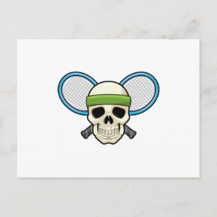 Skull Tennis Tennis racket Postcard