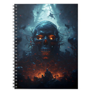 Skull Theme Awesome Halloween Scary Skull  Notebook
