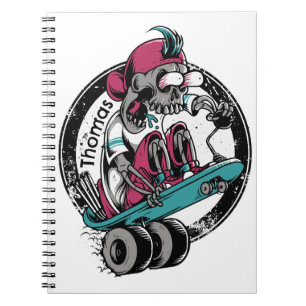 Skull Thrill: Ride or Die Customized Notebook