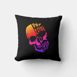 skull throw pillow