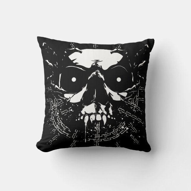 Skull Throw Pillow (Front)